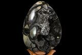 Septarian Dragon Egg Geode - Crystal Filled #71847-2